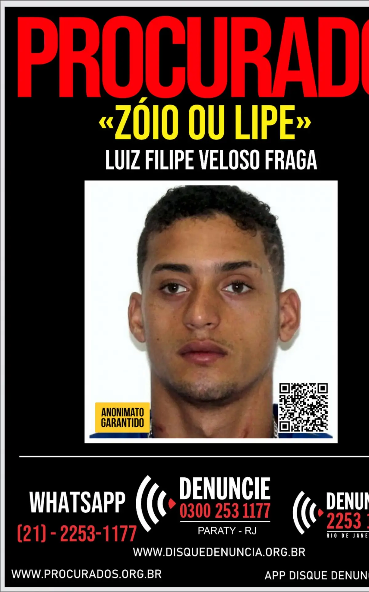 Zóio é procurado por tentativa de homicídio contra PM em Paraty