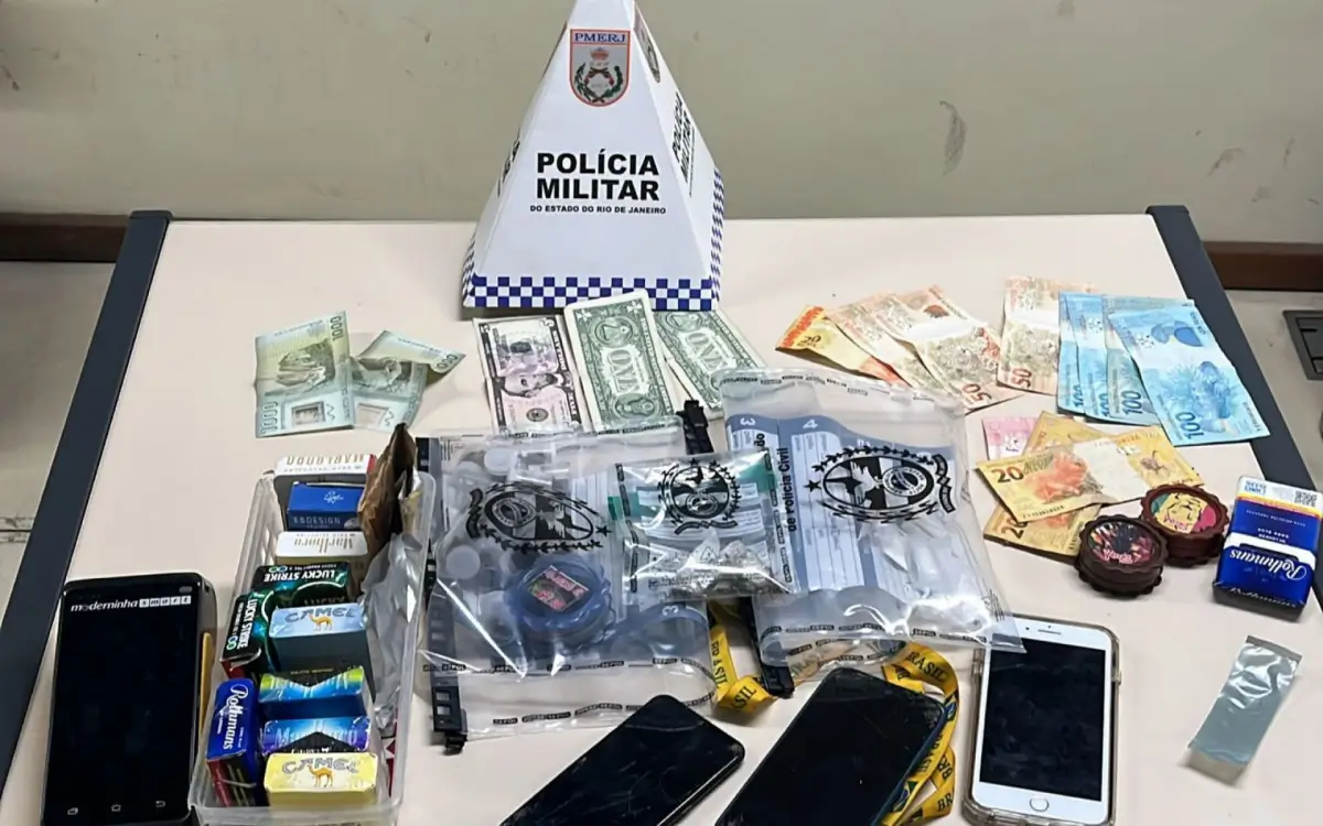 Material apreendido durante a ação