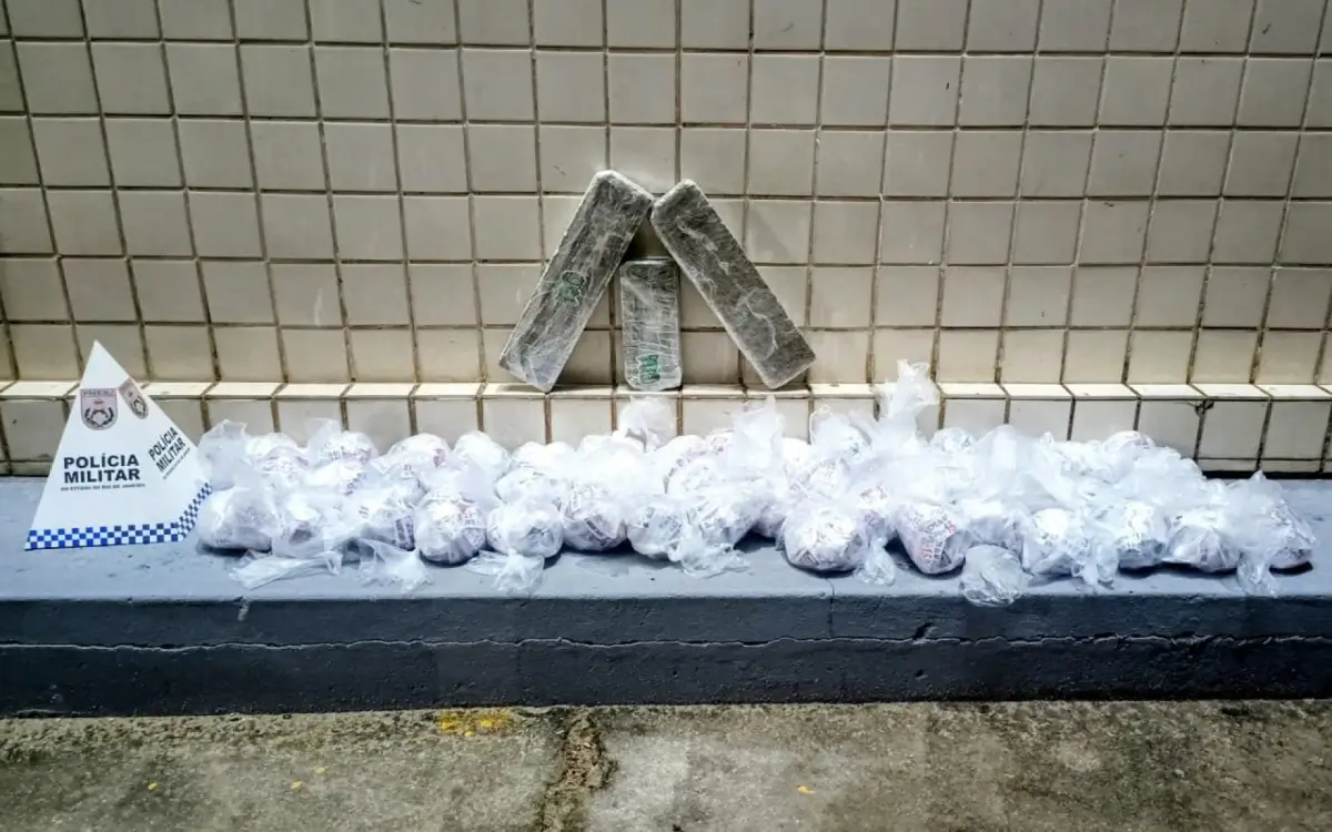 2.160 pinos de cocaína e três tabletes de maconha
