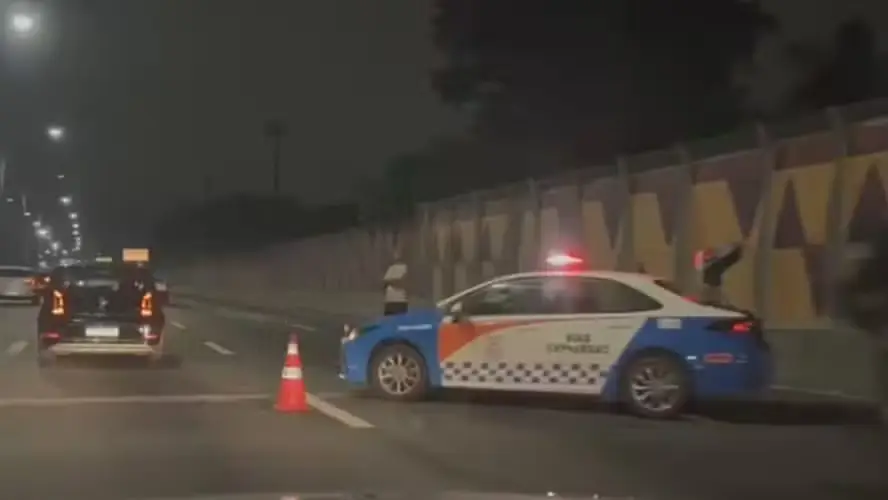 acidente de moto na Linha Vermelha
