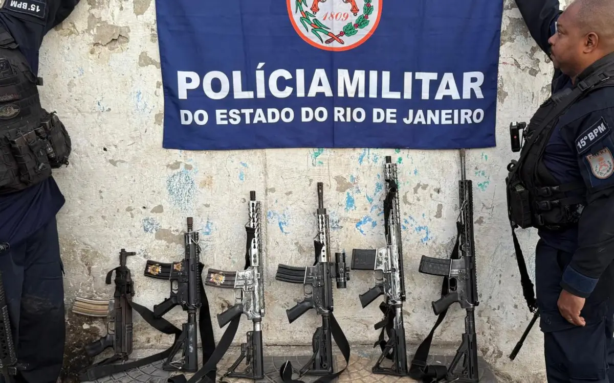 Armas apreendidas pela Polícia