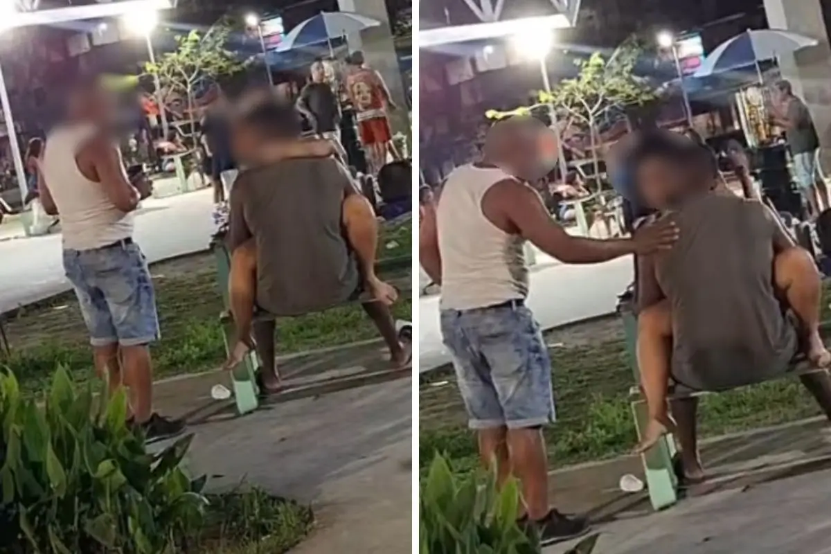 Casal flagrado no Parque de Realengo em momento íntimo causa revolta entre frequentadores