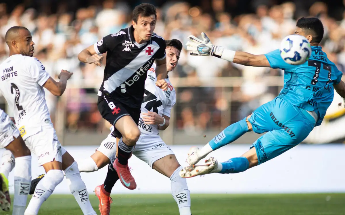 Goleada do Vasco sobre Santos de Neymar