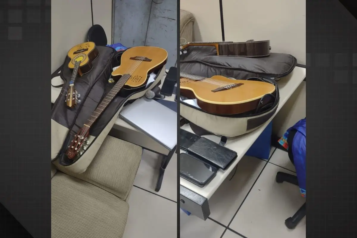 instrumentos de músicos da Portela