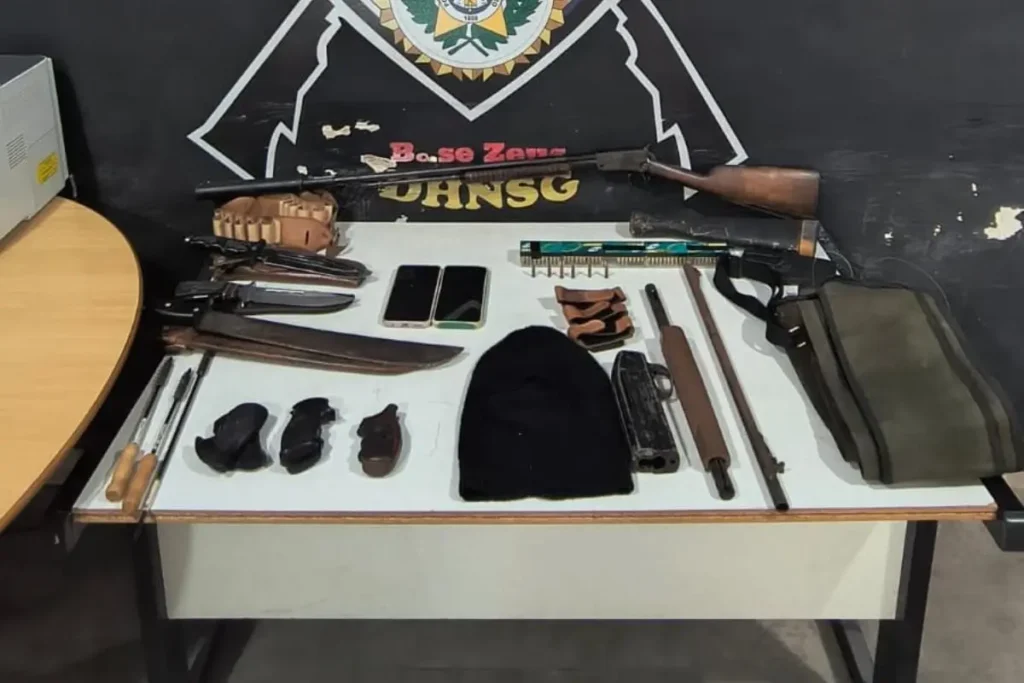 Armas Apreendidas em operação
