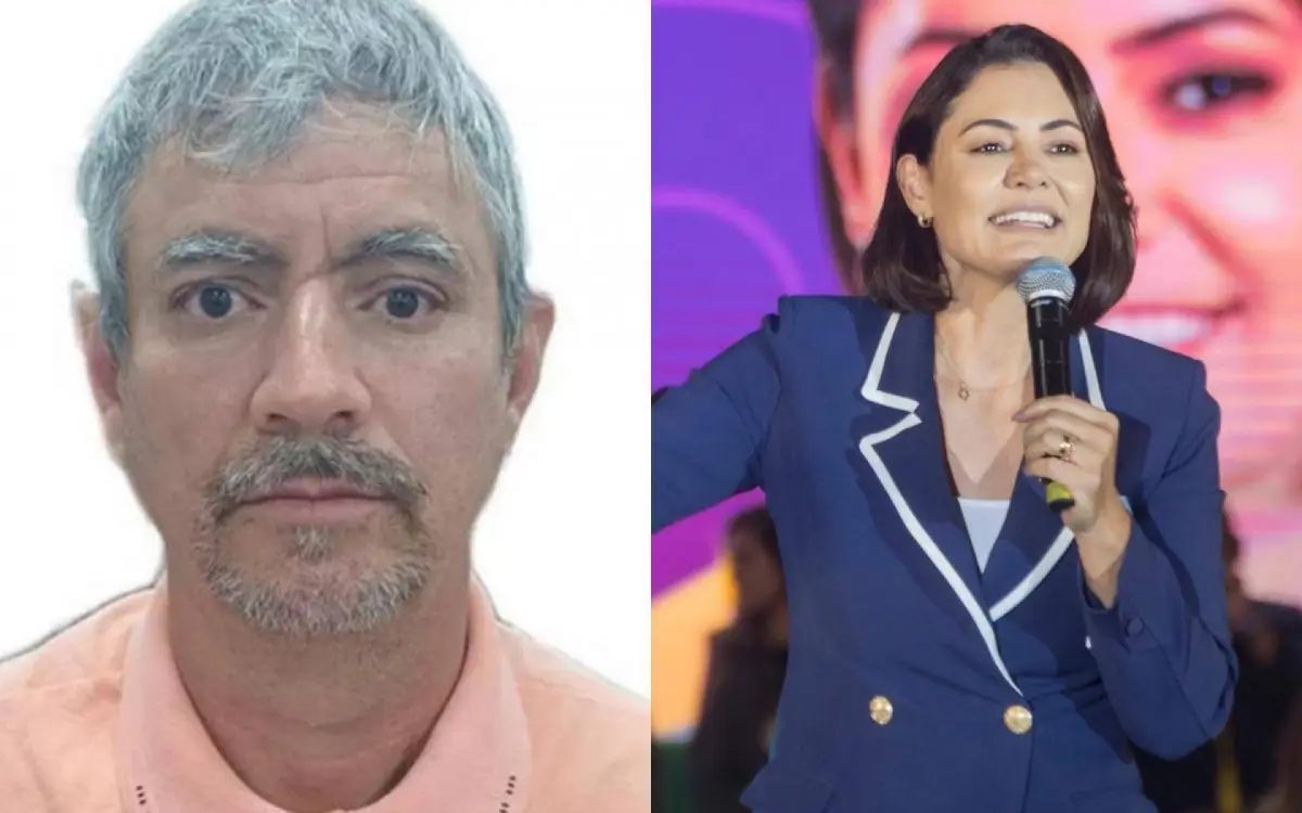 Gilberto Firmo e Michelle Bolsonaro
