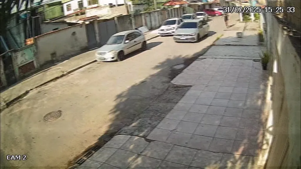 Cameras de Segurança registrando o momento do ataque em Duqie de Caxias