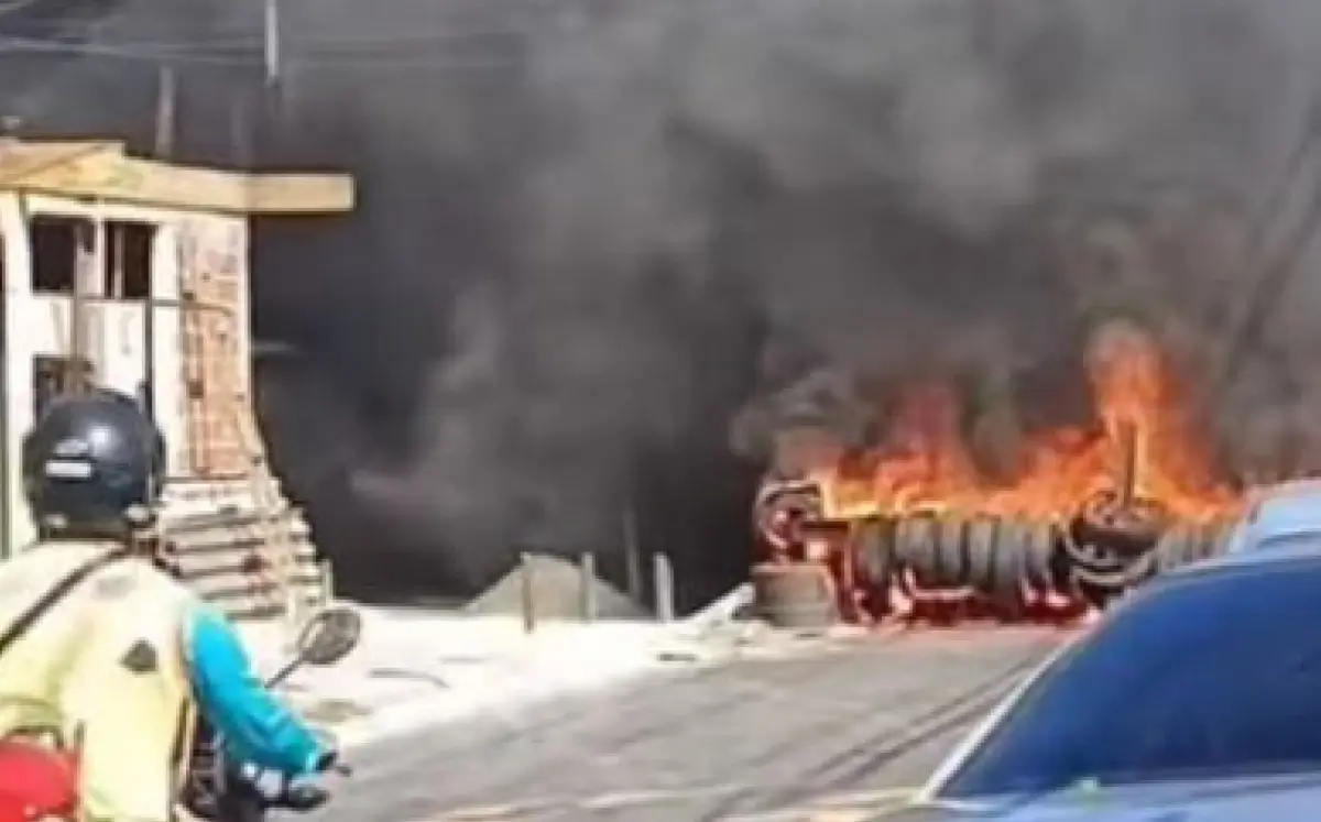 Barricadas em chamas