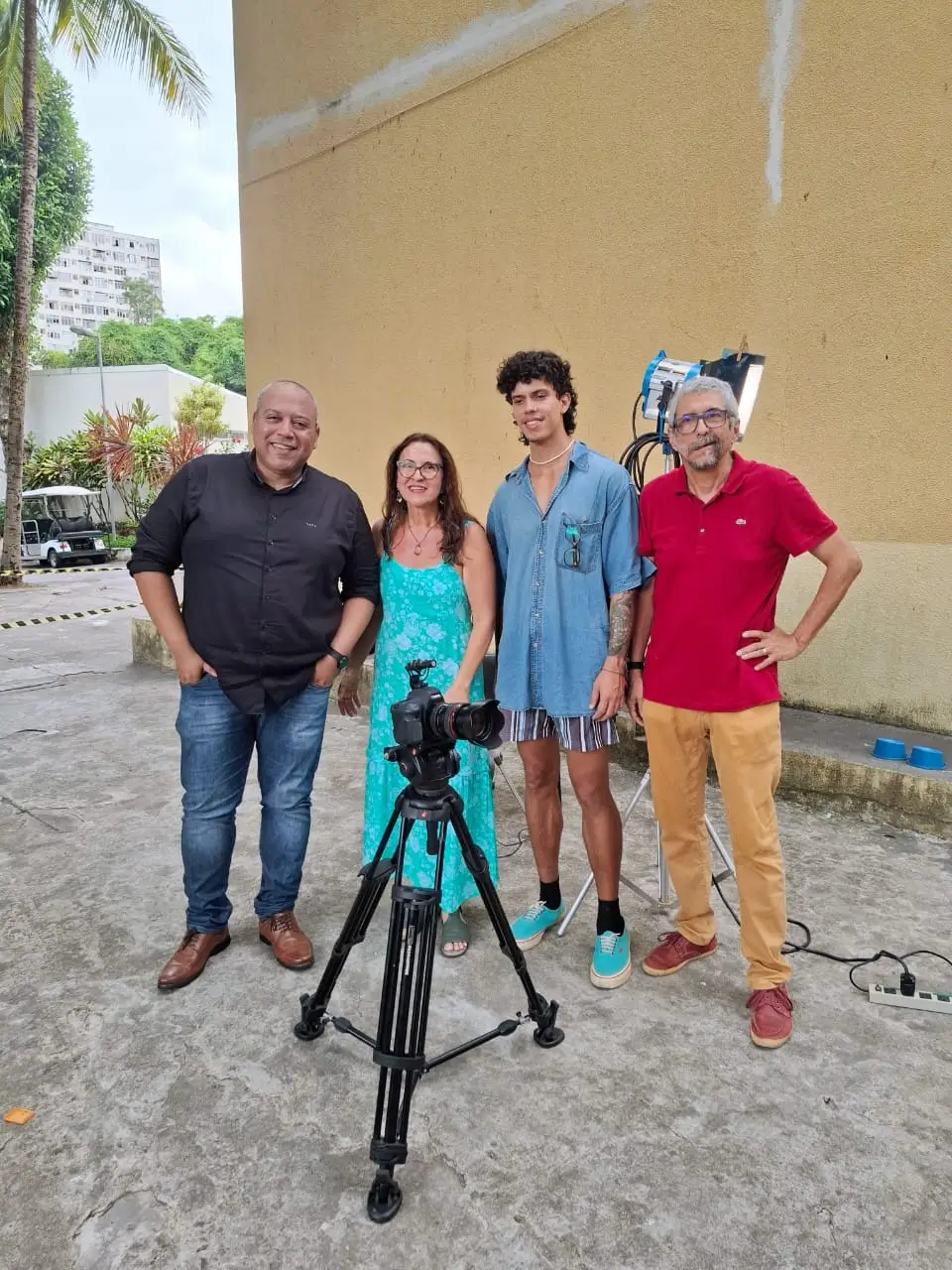 Marcos Santos, presidente da Suderj, Eucy Lima, Davi Victor e Jorge Mansur
