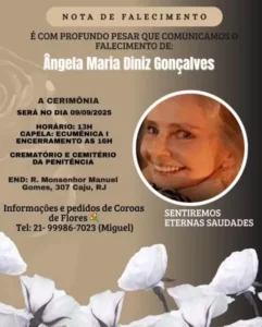Convite do velório da Angela Ro Ro
