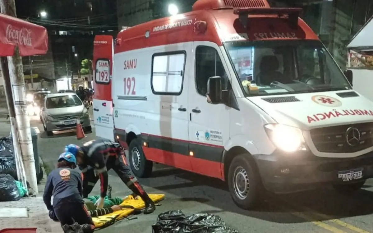 Vítima foi levada para o hospital e recebeu alta