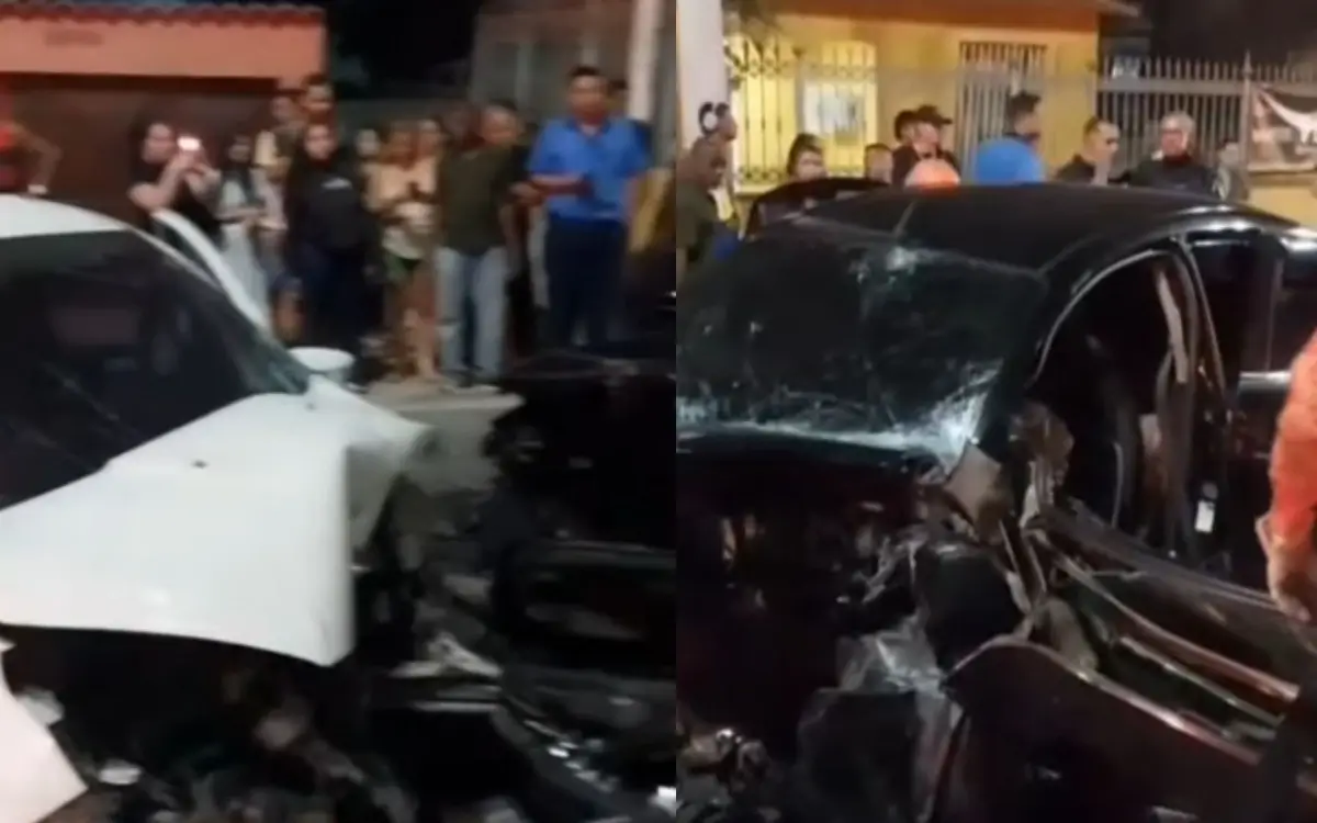 Colisão entre dois carros em Santíssimo