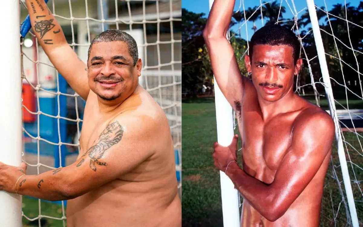 Vampeta recriou foto nu que fez em ensaio para revista há 26 anos