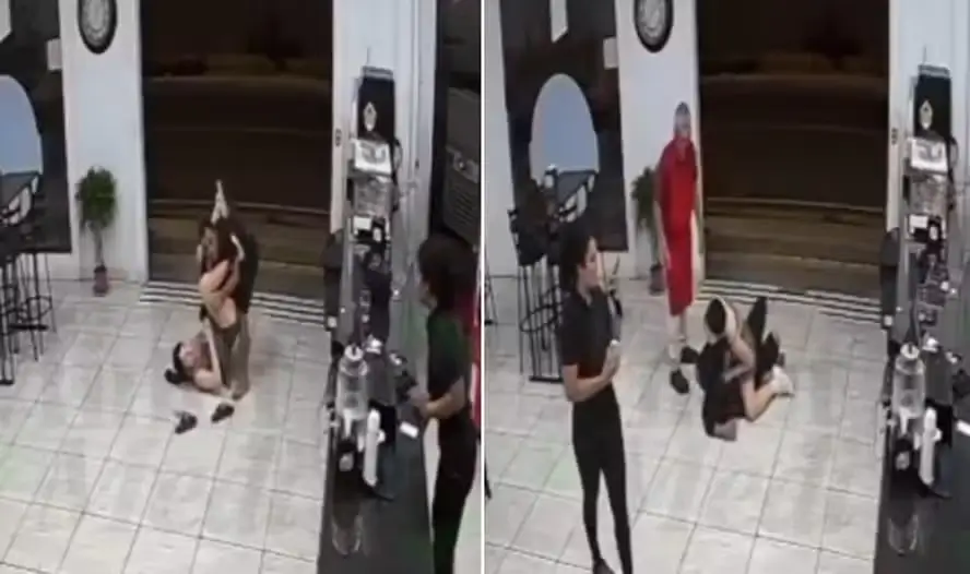 mulher aplica golpe de jiu-jítsu