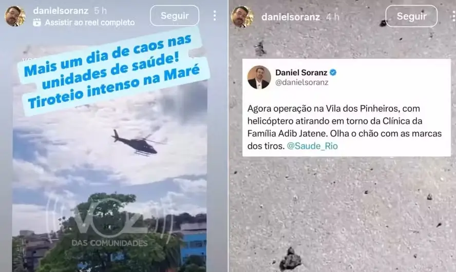 Postagens feitas pelo secretário de saúde Daniel Soranz