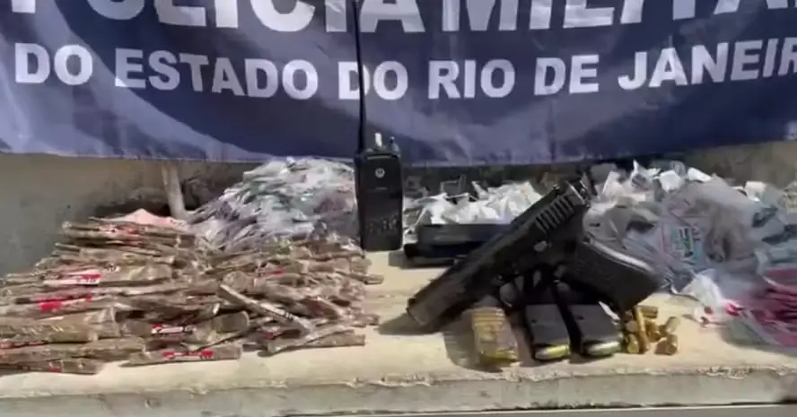 explosivos em barricada na Ilha do Governador