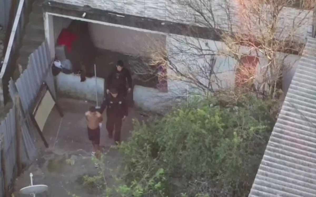 Imagens feitas por drone da Polícia Civil