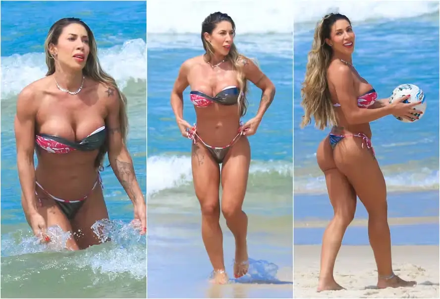 Tati Minerato joga futevôlei
