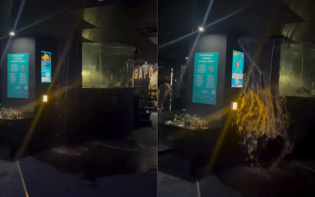 vazamento de tanque no AquaRio