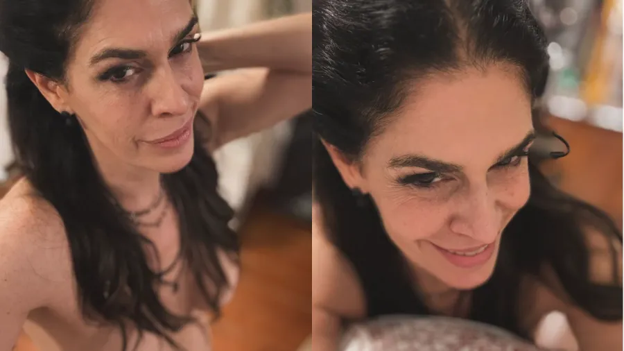 Paula Lavigne posa nua