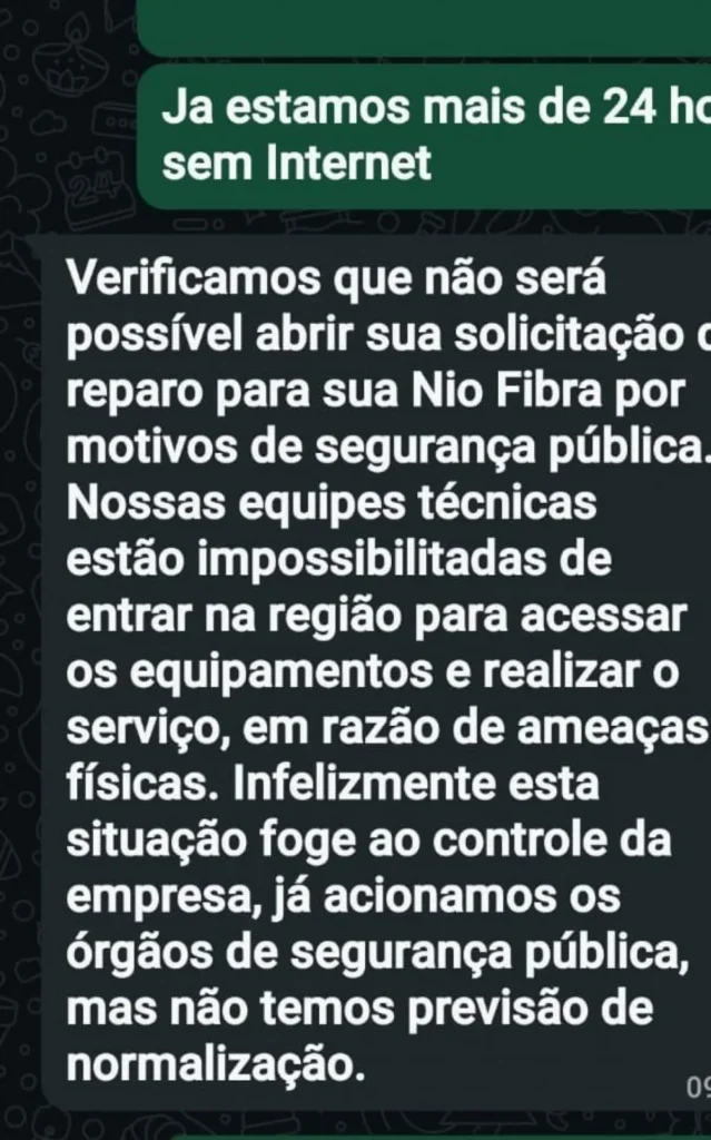 ameaças do tráfico em Piedade