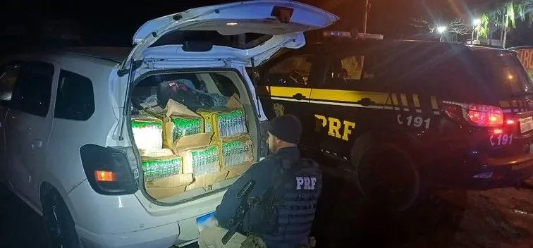 Carro com 65 litros de lança-perfume é interceptado pela PRF