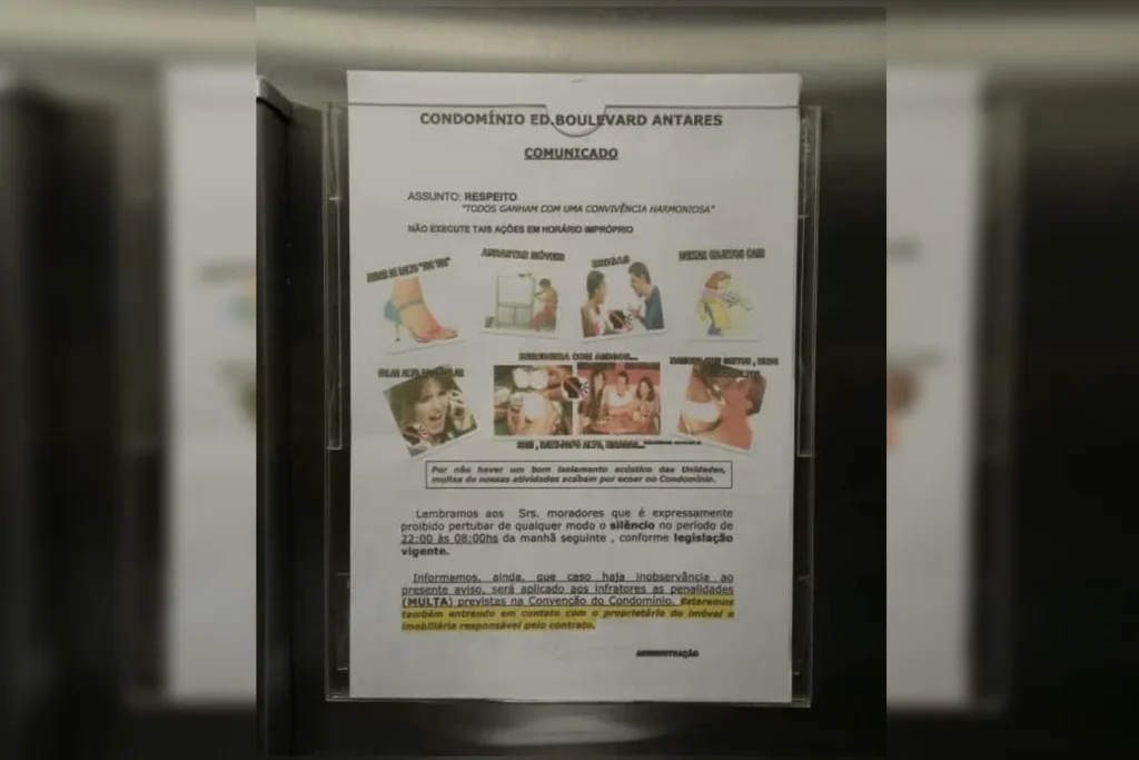 aviso do condomínio