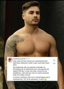 Declaração de Lucas Souza