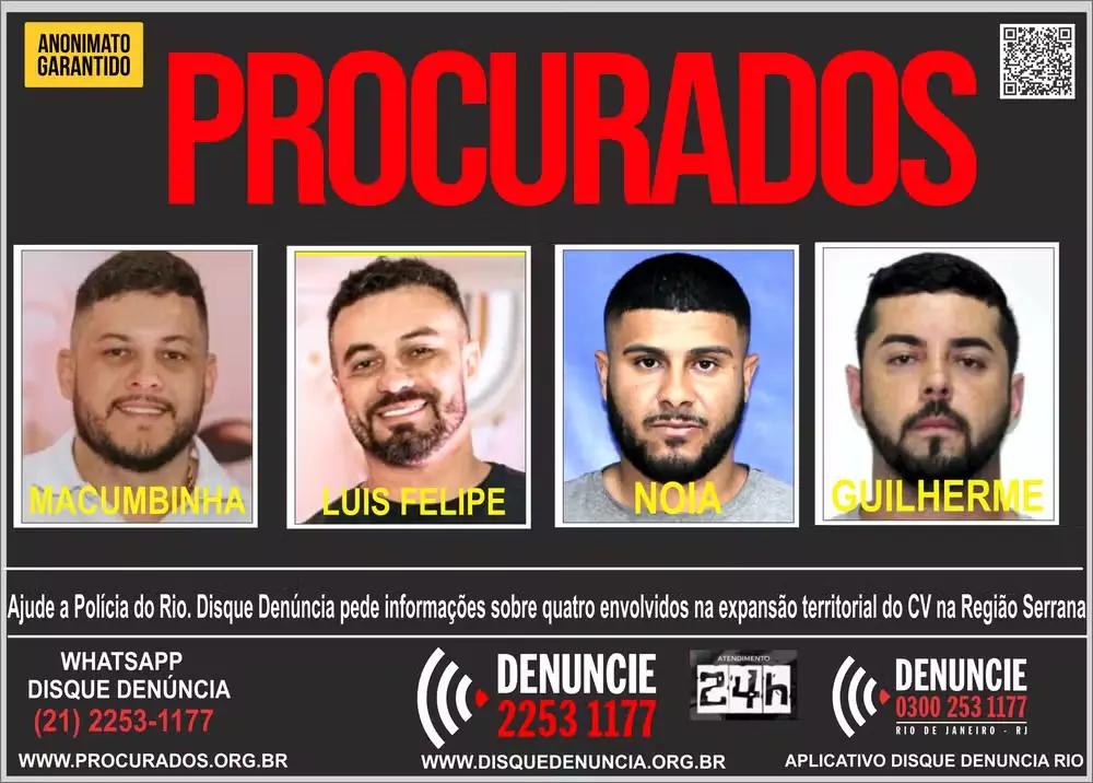 foragidos do Comando Vermelho