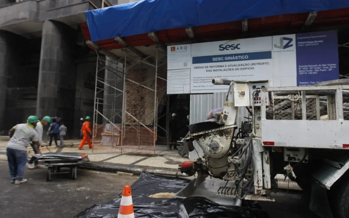 Obras no Teatro Sesc Ginástico