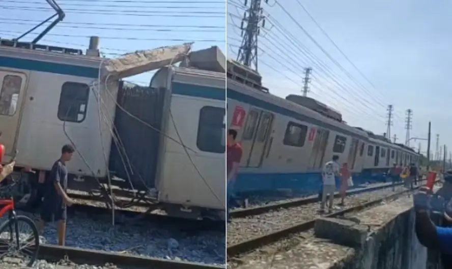 Trem do ramal Belford Roxo descarrila próximo à estação Mercadão de Madureira