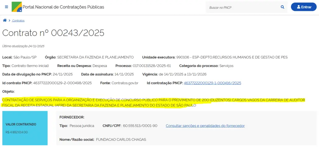 Concurso Sefaz SP