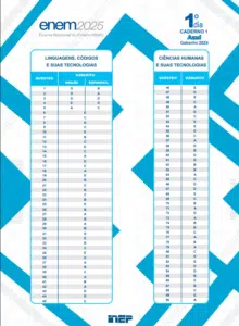 Gabarito Enem 2025 Caderno Azul