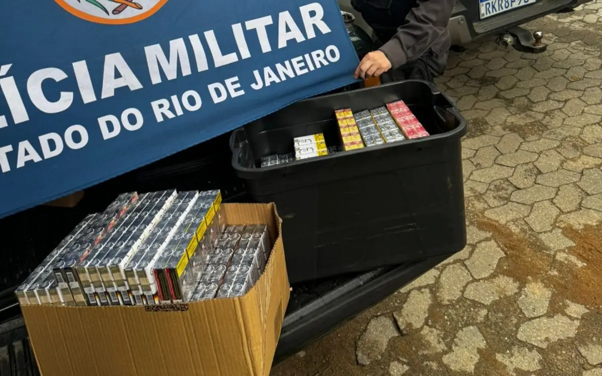 Cigarros apreendidos pela polícia