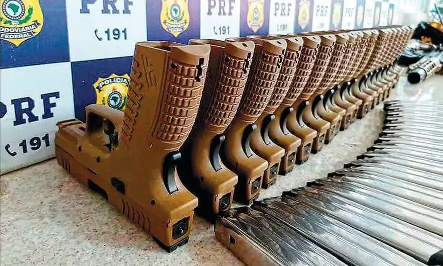 Armas apreendidas pelas PF