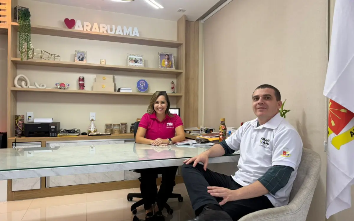 Prefeita Daniela Soares e o novo secretário de saúde Mário Jorge Espinhara