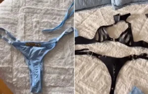 Gretchen mostra lingerie com nome do marido