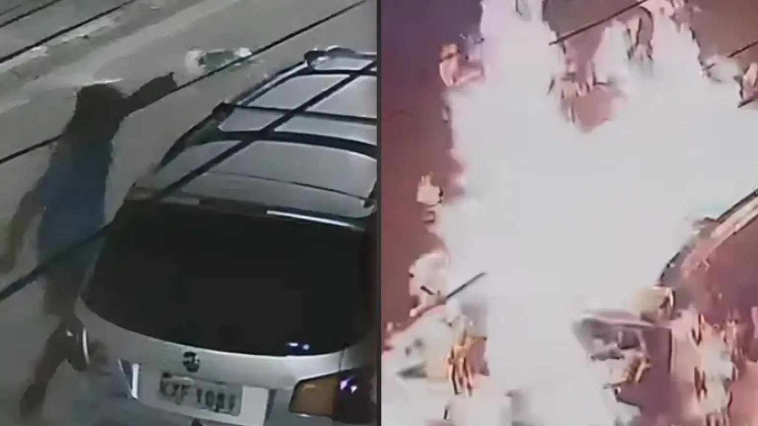 homem incendeia carro em Realengo