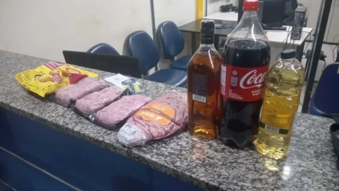 Carnes, bebidas alcoólicas e refrigerante furtados