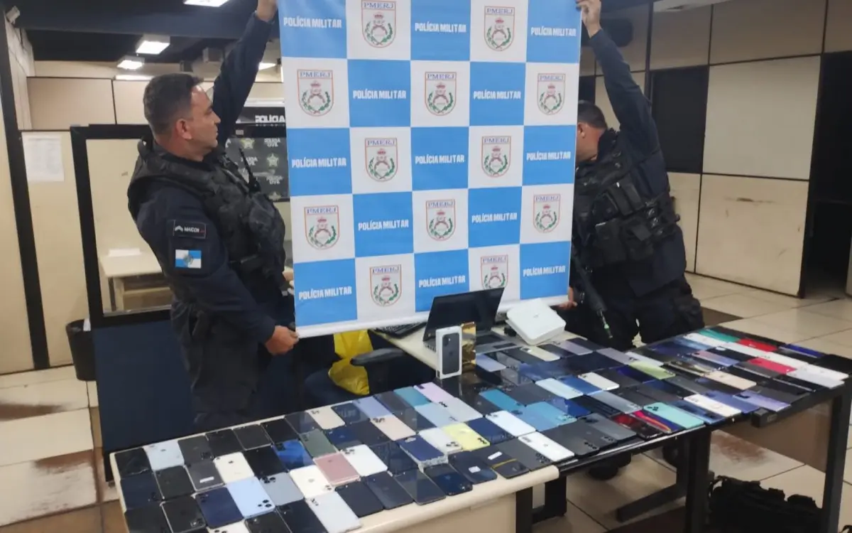 celulares apreendidos no Centro