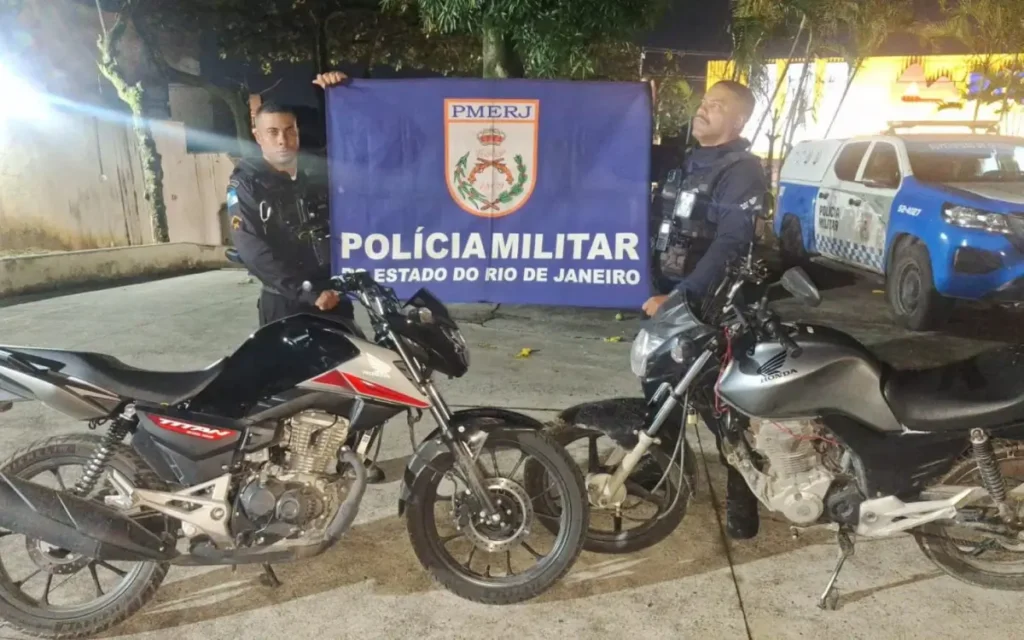 Duas motos foram recuperadas em Nova Iguaçu