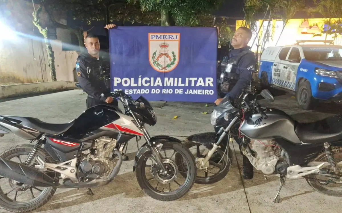 Duas motos foram recuperadas em Nova Iguaçu