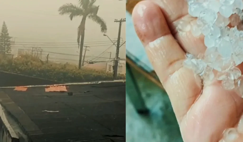 Temporal com granizo no Noroeste do Rio