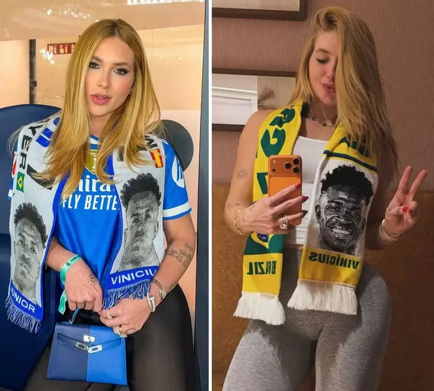 Virginia exibe presente personalizado que ganhou de Vini Jr