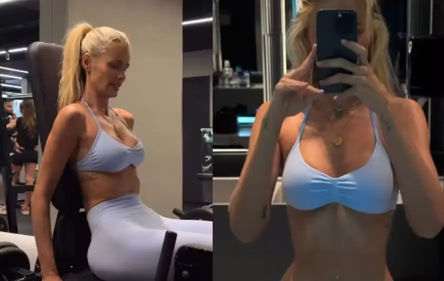 Yasmin Brunet na academia