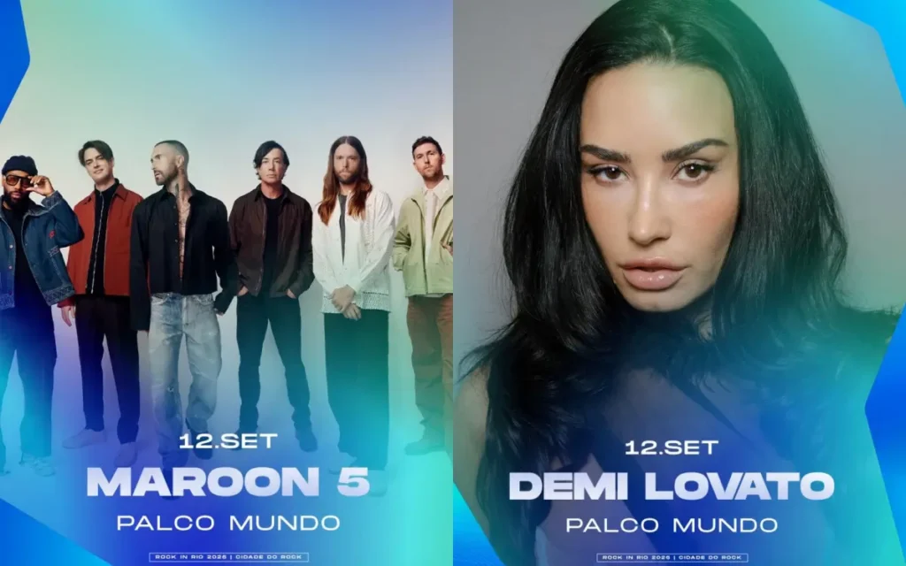 Maroon 5 e Demi Lovato são confirmados