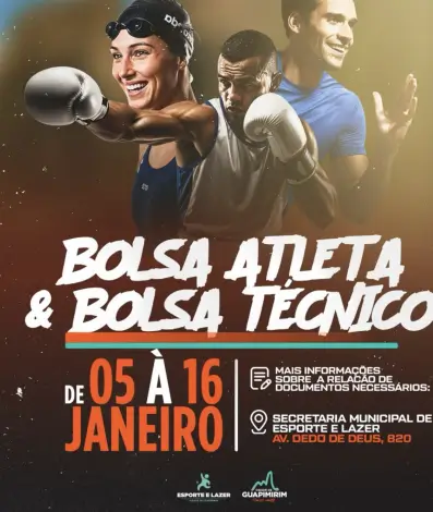Bolsa Atleta e Bolsa Técnico em Guapimirim