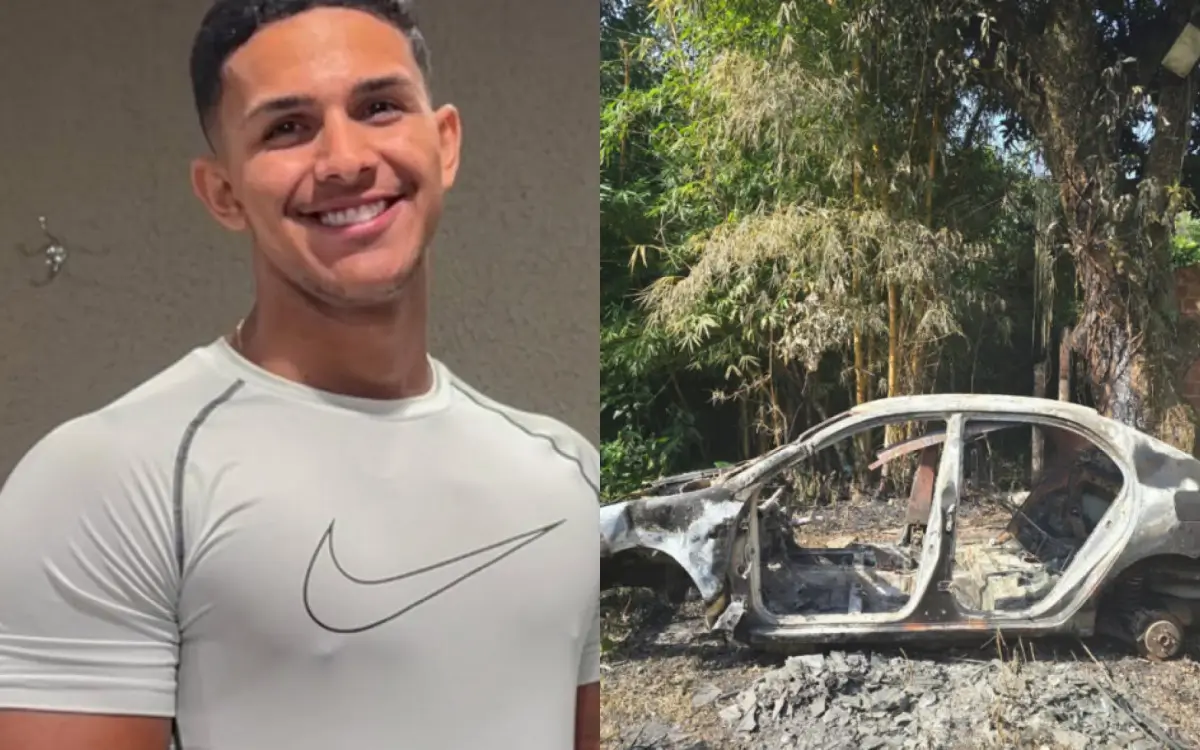 Carro usado no sequestro em Niterói é encontrado carbonizado