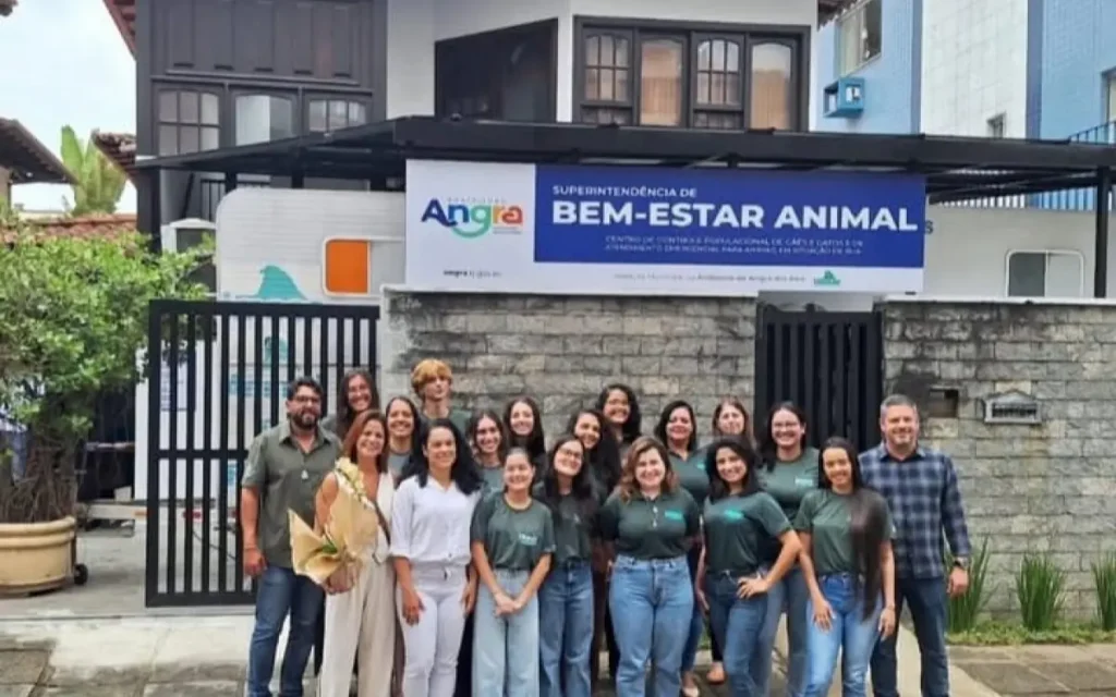 Equipe pronta, sob o comando da Lia Freitas