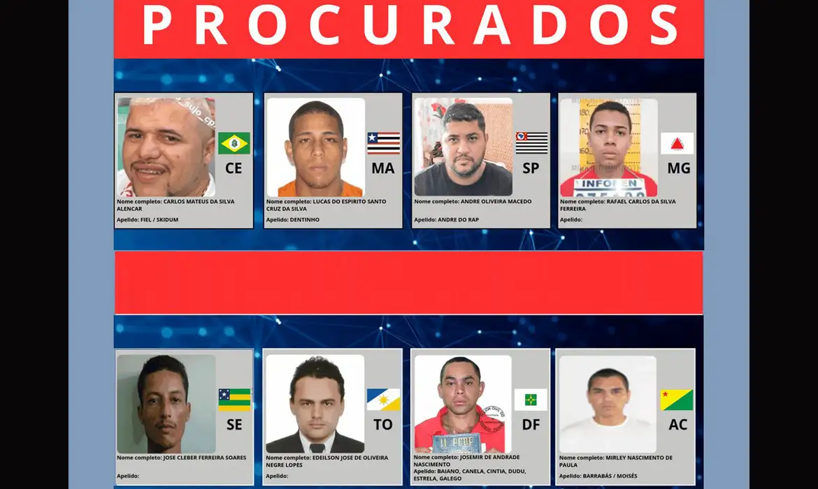 Ministério da Justiça lança site com foragidos mais procurados do país
